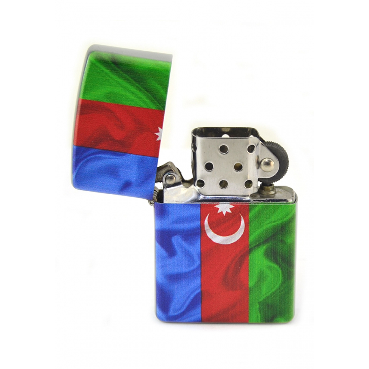Azerbaycan Bayrak Çakmak - Asker Künye Seti