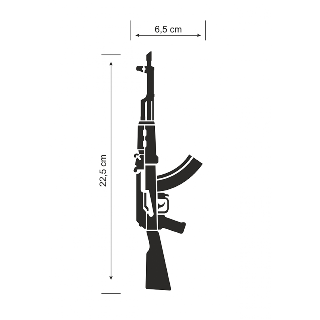 KLS-47 Folyo Kesim Etiket Siyah 22.5 x 6,5 cm
