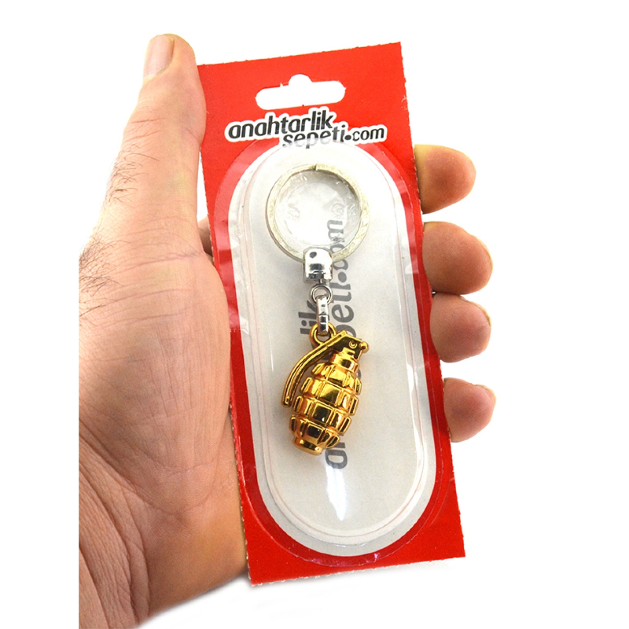 El Bombası Grenade Anahtarlık - Gold Görünümlü
