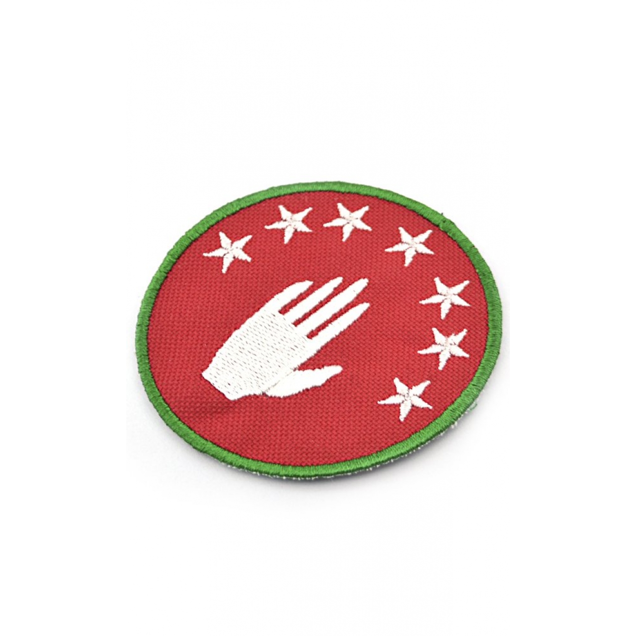Abhaz Bayrak Nakışlı, Yuvarlak Etiket (Kırmızı) Çapı 8 cm 