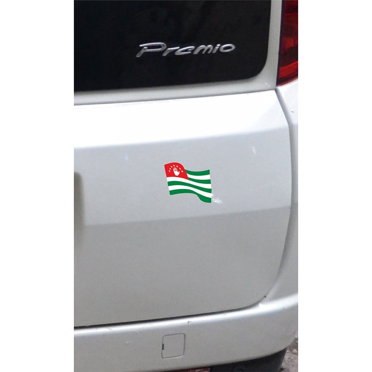 Abhaz Dalgalı Bayrak Etiket 8x6 cm