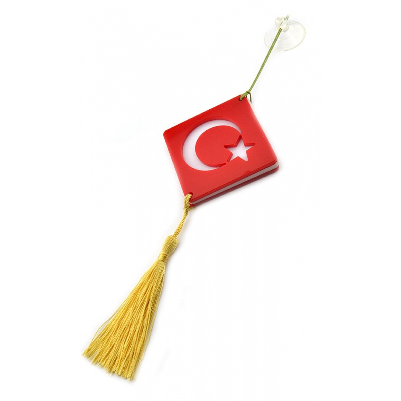 Türkiye Bayrak Ayna Süsü Kare