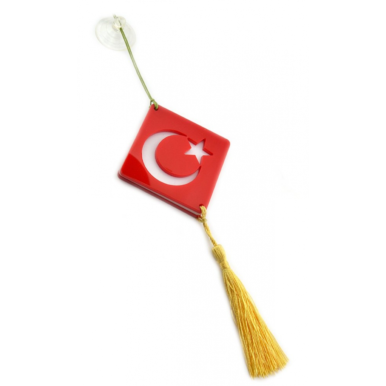 Türkiye Bayrak Ayna Süsü Kare